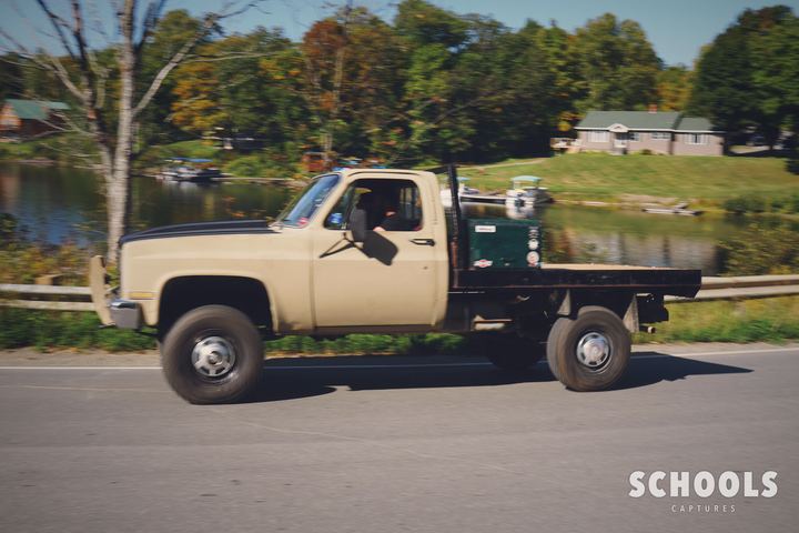 Tan flatbed